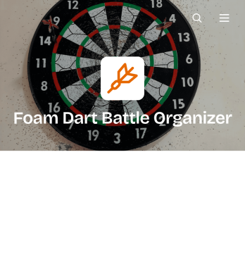Foam Dart Battle Organizer App Template