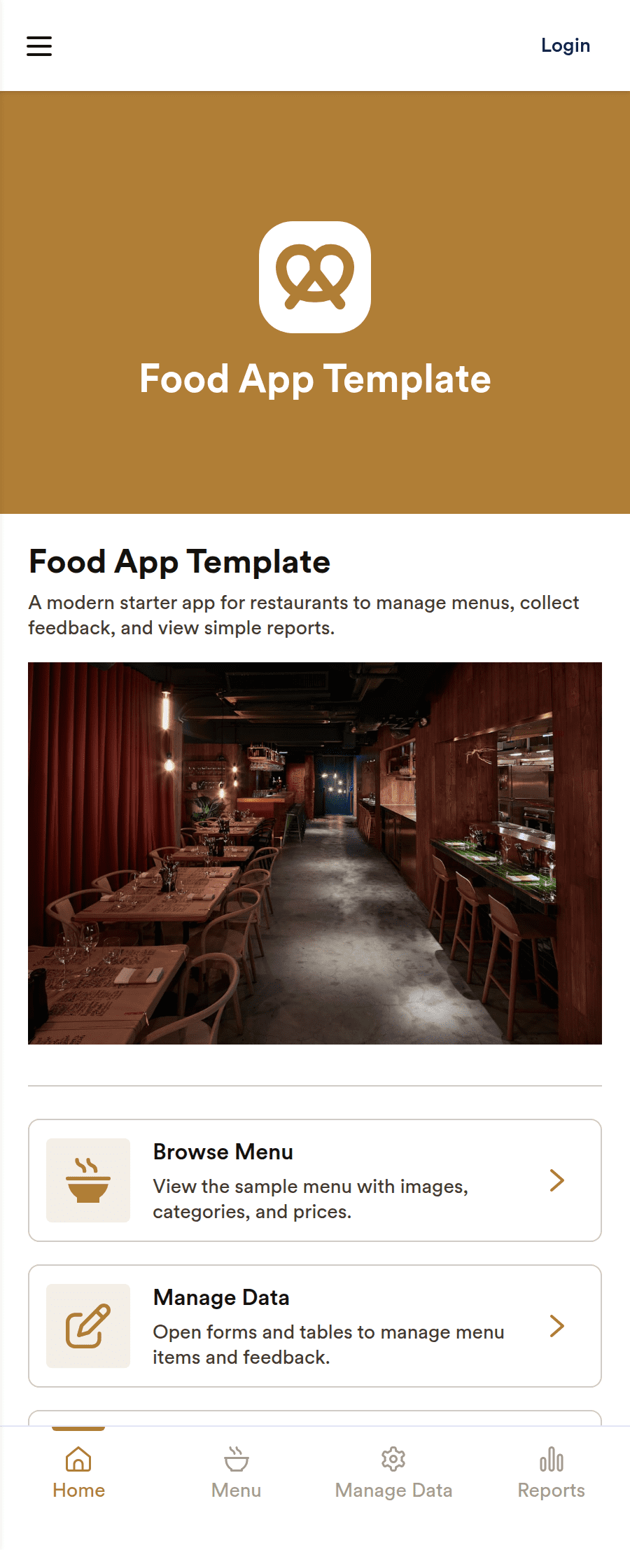 Food App Template | Jotform