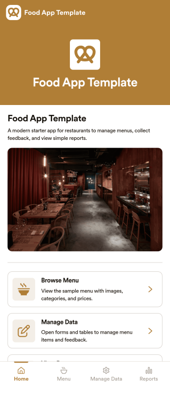 Food App Template