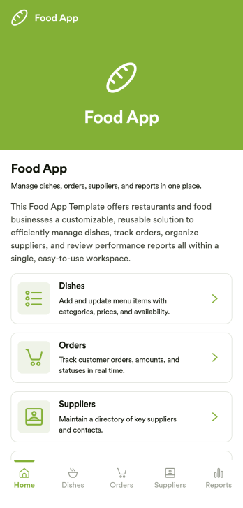 Food App Template