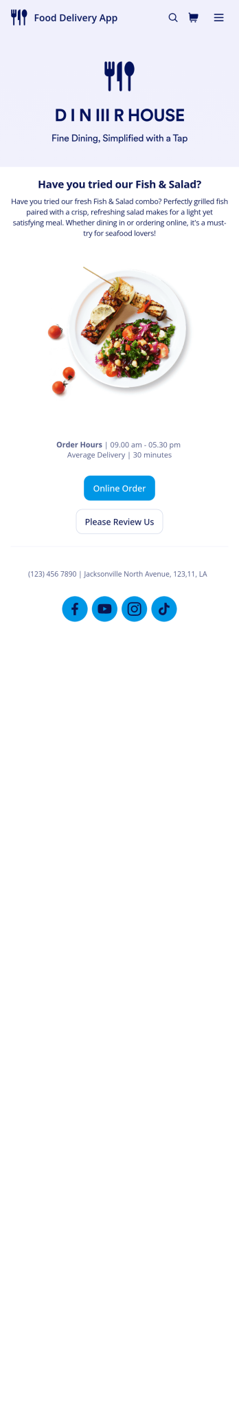 Food Delivery App Template