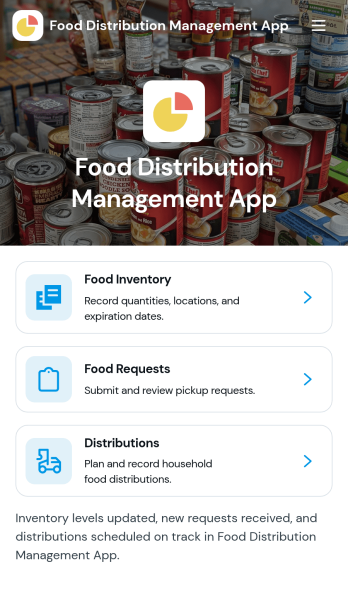 Food Distribution Management App Template