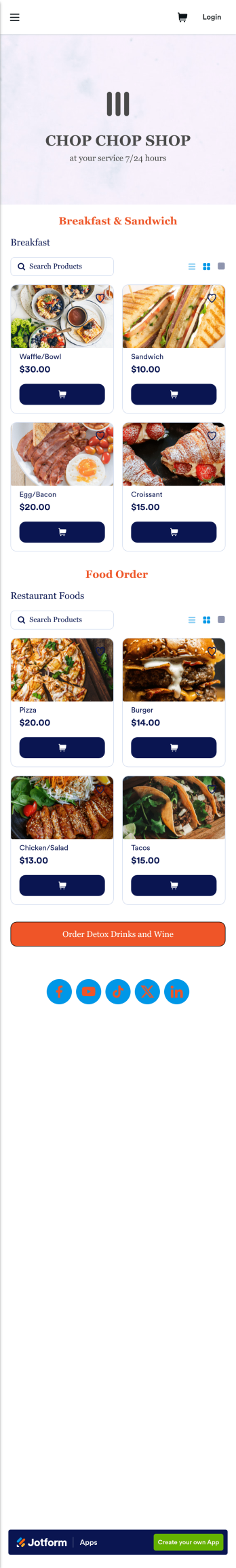 Food Order App Template