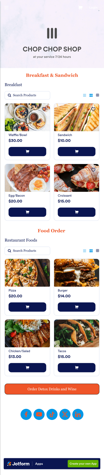 Food Order App Template