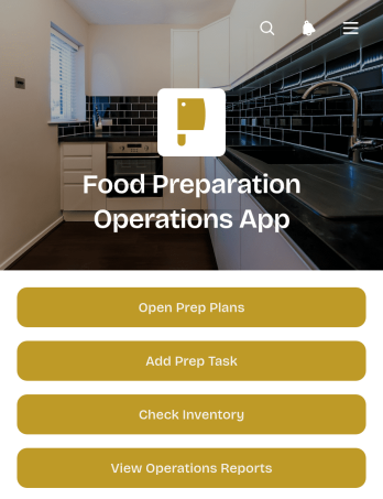 Food Preparation Operations App Template