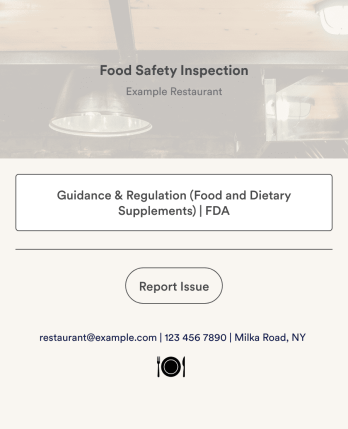 Food Safety App Template