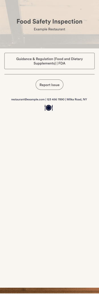 Food Safety App Template