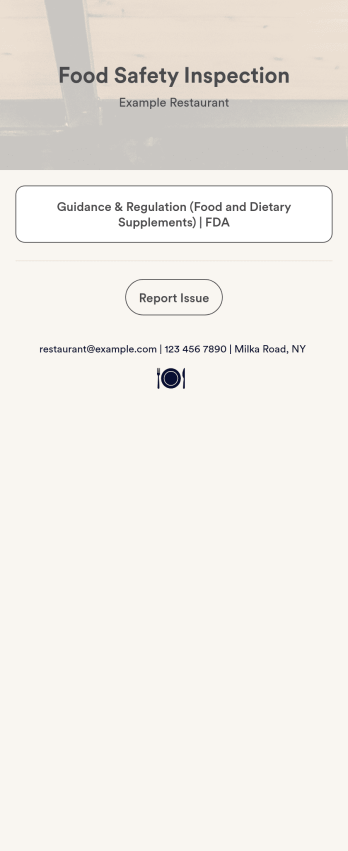 Food Safety App Template