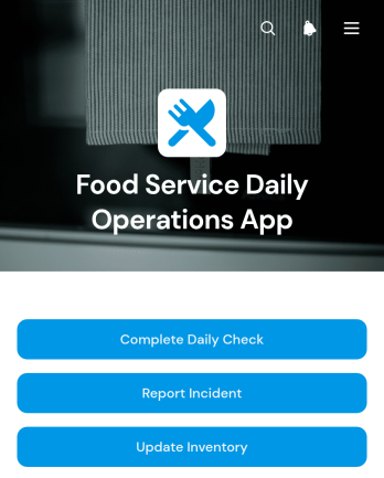 Food Service Daily Operations App Template