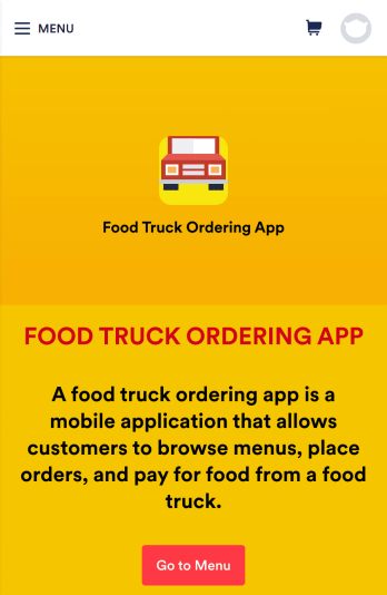 Food Truck Ordering App Template
