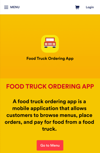 Food Truck Ordering App Template