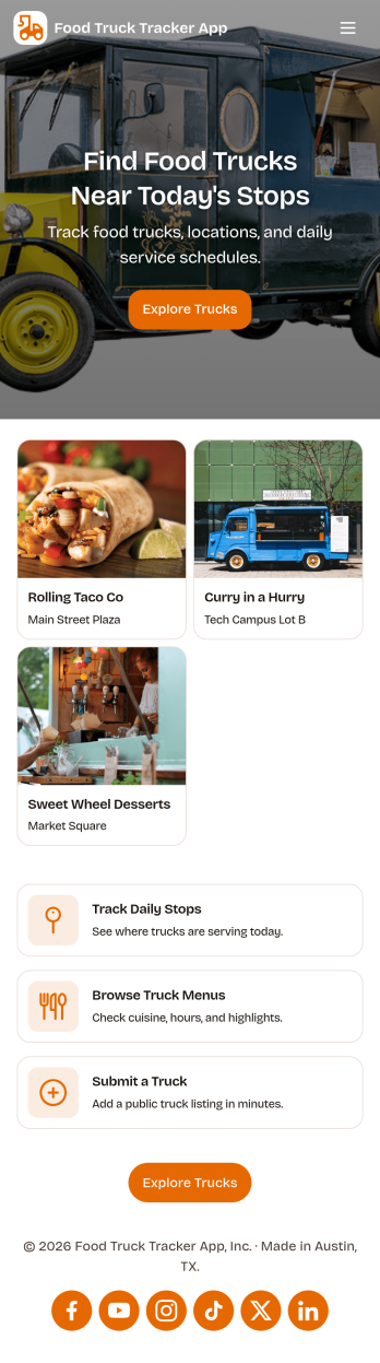 Food Truck Tracker App Template