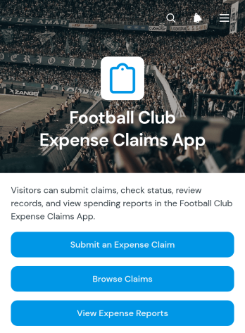 Football Club Expense Claims App Template