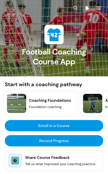 Football Coaching Course App Template
