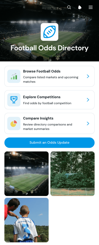 Football Odds Directory App Template