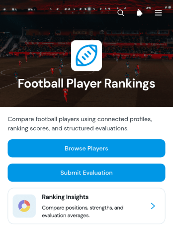 Football Player Rankings App Template