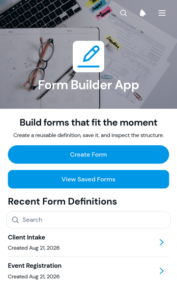 Form Builder App Template