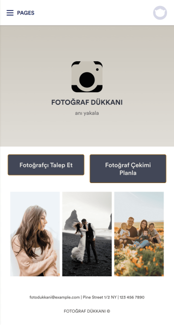 Fotoğraf Rezervasyon Uygulaması Template