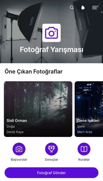 Fotoğraf Yarışması Uygulama Șablonu