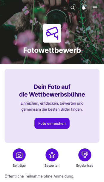Fotowettbewerbs-App