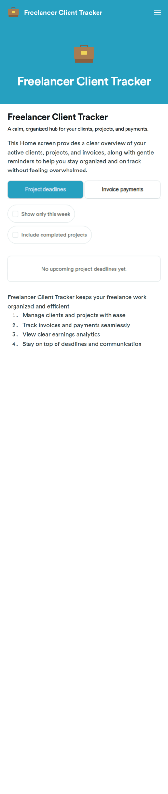 Freelancer Client Tracker App Template
