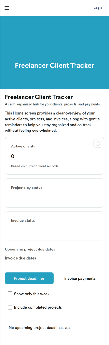 Freelancer Client Tracker App Template