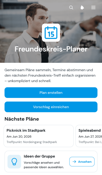 Freundesgruppen-Planer-App