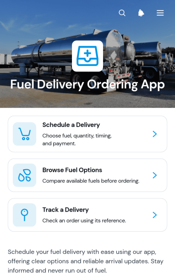 Fuel Delivery Ordering App Template