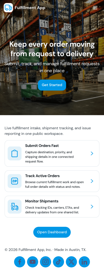 Fulfillment App Template