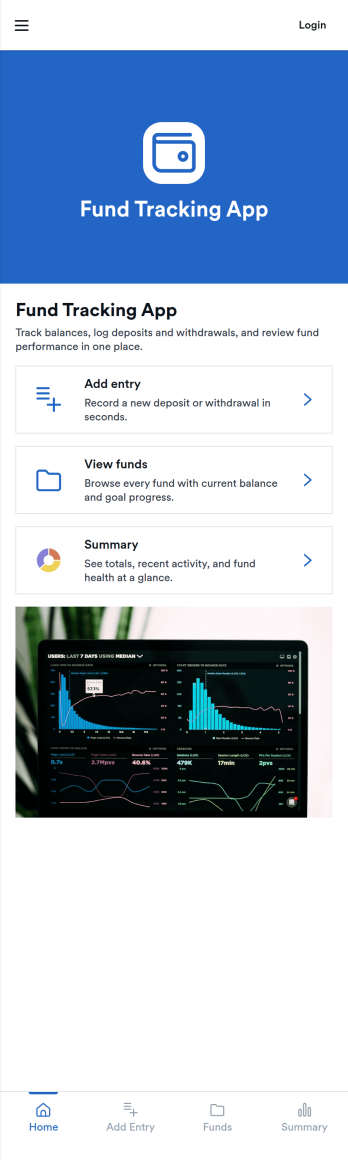 Fund Tracking App Template