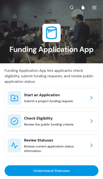 Funding Application App Template