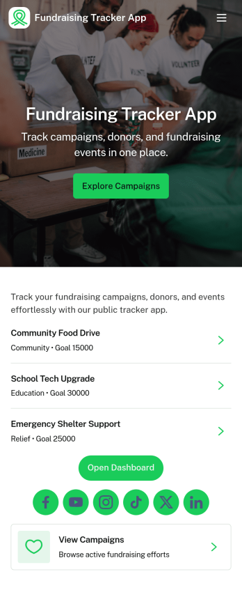 Fundraising Tracker App Template