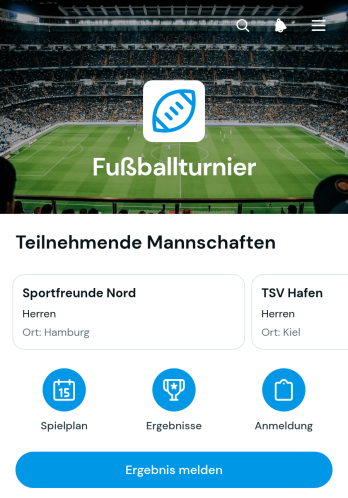 Fußballturnier-App