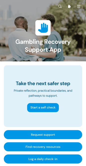 Gambling Recovery Support App Template