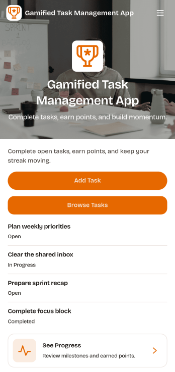 Gamified Task Management App Template