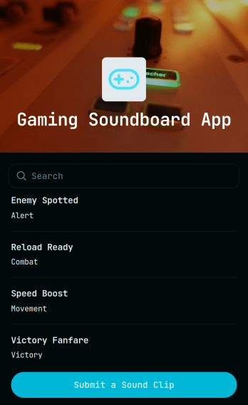 Gaming Soundboard App Template