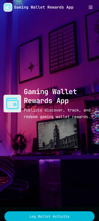 Gaming Wallet Rewards App Template