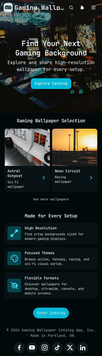 Gaming Wallpaper Catalog App Template
