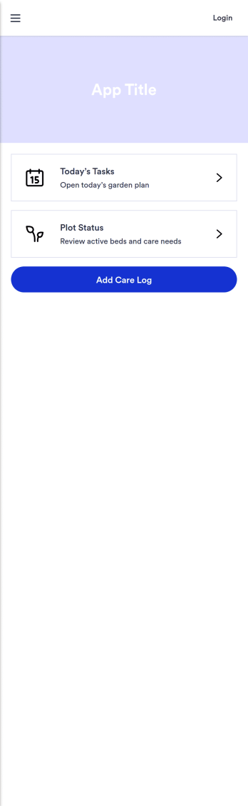 Garden Schedule App Template