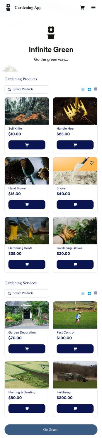 Gardening App Template