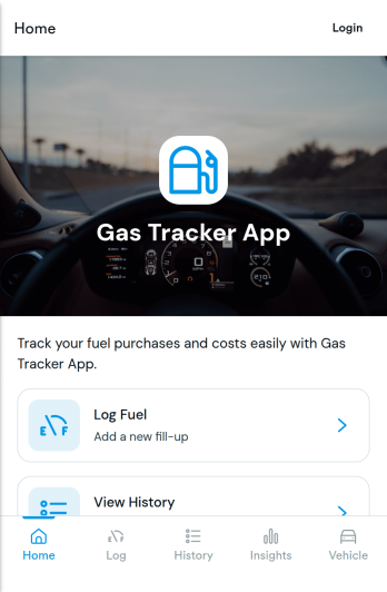 Gas Tracker App Template