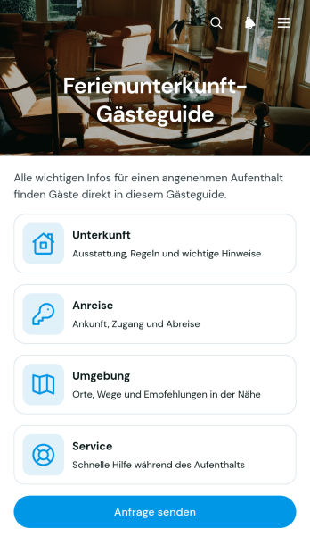 Gästehandbuch-App für Ferienunterkünfte