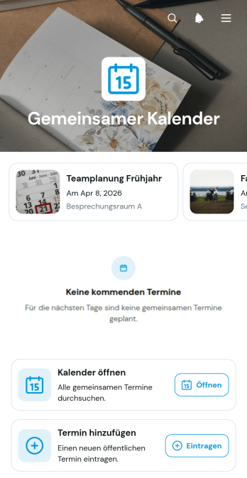 Gemeinsame Kalender-App