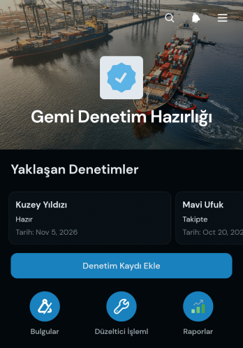 Gemi Denetimine Hazırlık Uygulama Șablonu