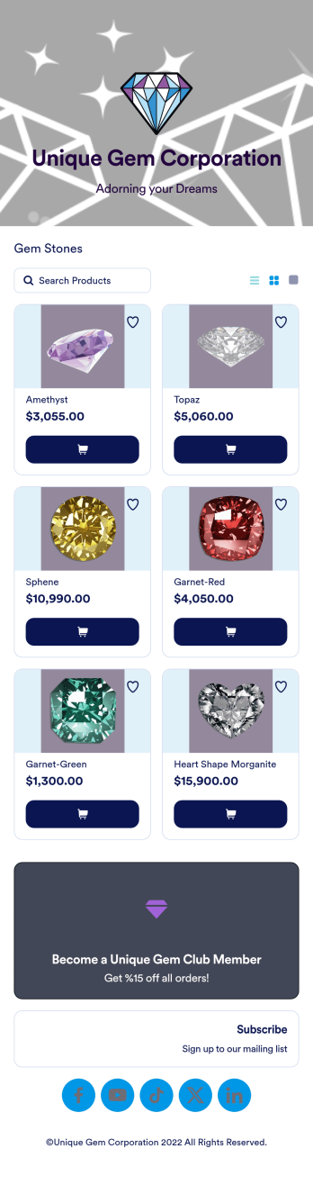 Gemstone Selling App Template