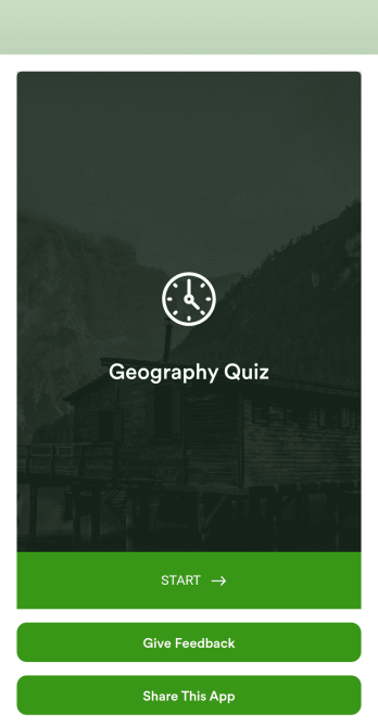 Custom Geography Quiz App