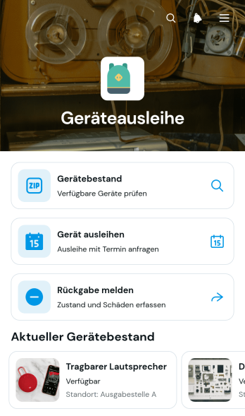 Geräteausleih-App
