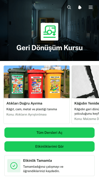 Geri Dönüşüm Kursu Uygulama Șablonu