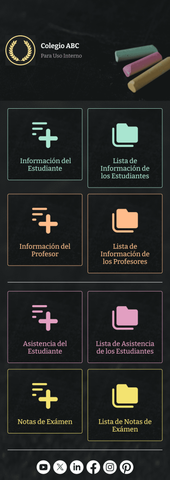 Gestión de Colegio App Template