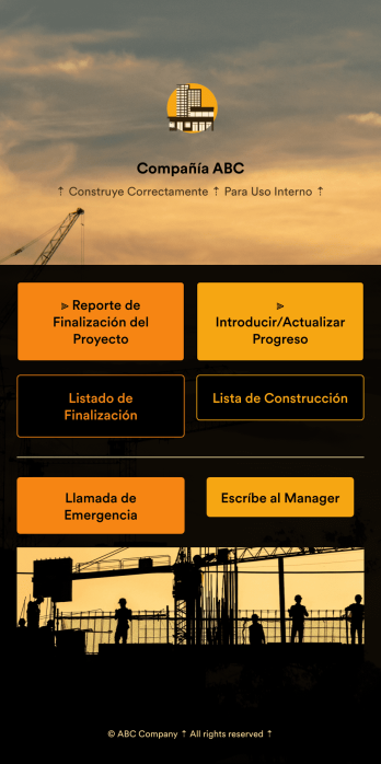 Gestión de Construcción App Template